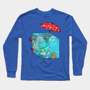 On vacation with a gelatinous cube for dnd fans Long Sleeve T-Shirt